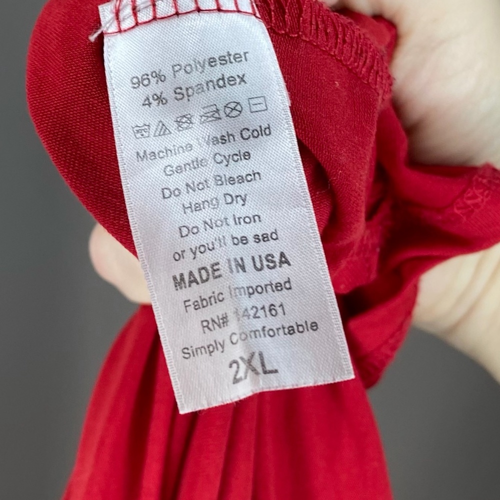 Red Christy Tunic, 2XL - Picture 4 of 4